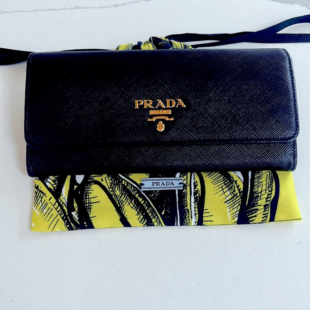 Prada Saffiano Leather Fold Wallet